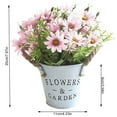 thumbnail image 2 of Naiovety Maceta de margaritas para el hogar, oficina, escritorio, estilo Vintage, decoración falsa, planta en maceta para el hogar, oficina, Flores artificiales rosado Naiovety HA6542-02B, 2 of 6