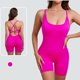 thumbnail image 5 of Ropa de Verano de Mujer Monos Sólidos Pantalones Cortos Deportivos Body Shaper Poliéster Longitud Regular Estilo Sexy, 5 of 5