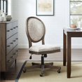 thumbnail image 4 of Linon Chaise de Bureau Rembourrée en Bois Beige, 4 of 14