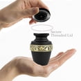 thumbnail image 4 of Urna de cremación Trupoint Memorials - Urna pequeña para cenizas humanas | Urnas decorativas Mini urna para cenizas (hombre adulto/mujer) - 1 urna de recuerdo negra griega de hasta 0,2 libras Caja de, 4 of 6