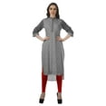 thumbnail image 2 of Moomaya Kurta d'Été en Coton Longueur Genou Imprimé Manches Retroussables Kurtis pour Femmes, 2 of 6
