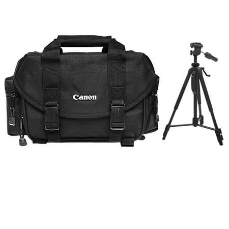 Canon 2400 Digital SLR Camera Case Gadget Bag + Tripod Kit for EOS 6D, 7D, 77D, 80D, 5DS R, 5D Mark II III IV, Rebel T6, T6i, T6s, T7i, SL1, (Canon 7d Case Best)