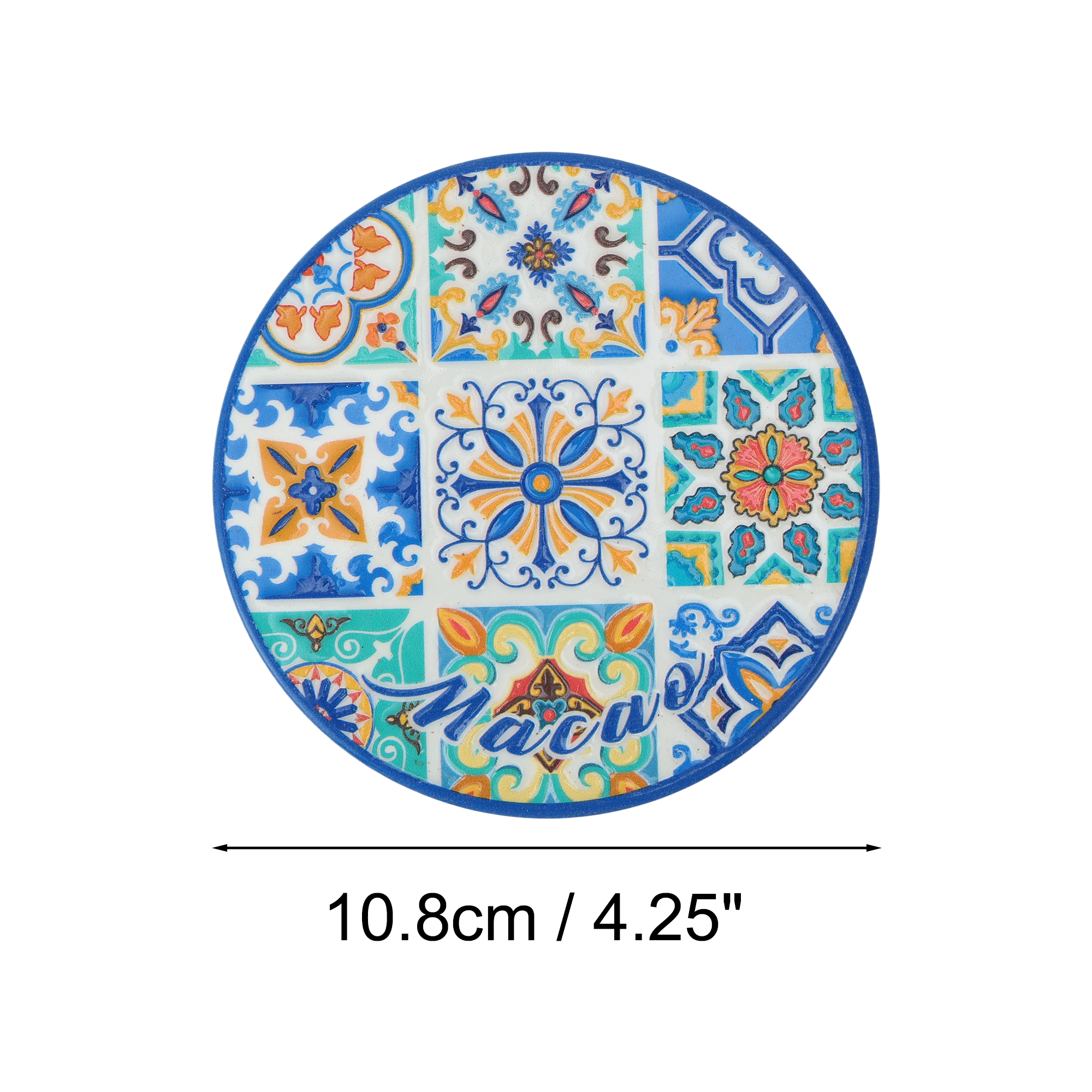 Unique Bargains Round Drink Coaster 1 Pc Ceramic Cork [Round Style A]