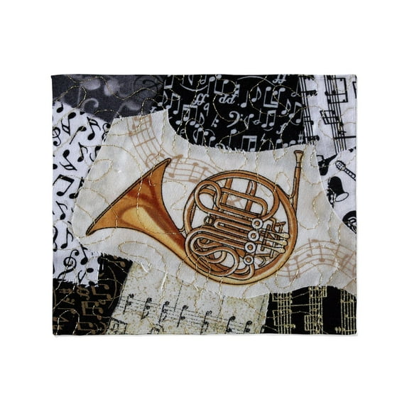 CafePress - French Horn Ornament Throw Blanket - Soft Fleece Throw Blanket, 50"x60" for All Ages