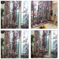 thumbnail image 4 of Cortina Ventana DQrwqpou Flores Gasa Transparente Vino 100x200cm 2 Uds, 4 of 7