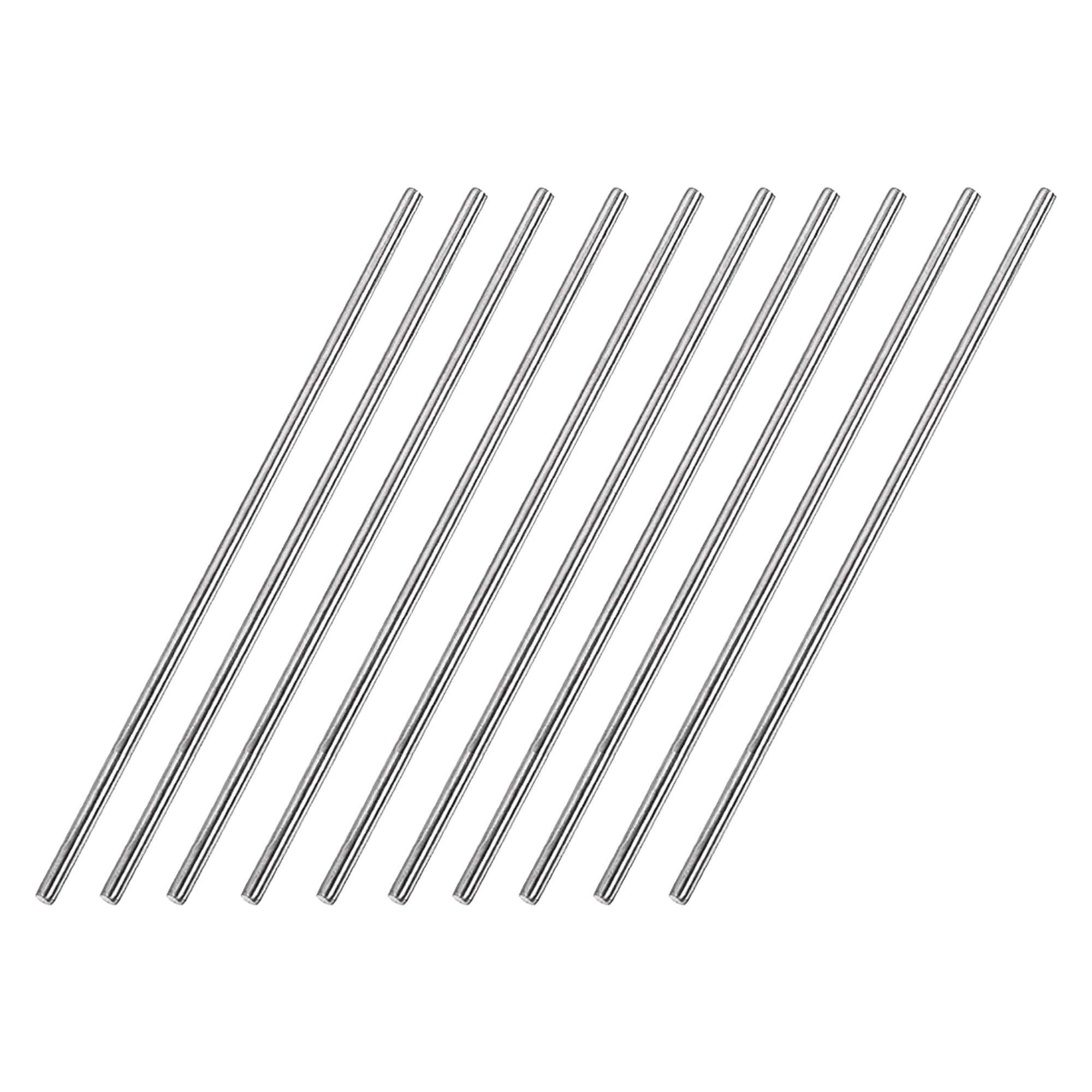 3mm x 150mm 304 Stainless Steel Solid Round Rod for DIY Craft 10Pcs