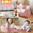 thumbnail image 2 of Sleepah Toddler Travel Bed & Chair - Foam Raised Safety Bumpers - Foldable Portable Travel Cot (Pink), 2 of 5