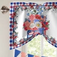 thumbnail image 5 of 4th of July Tie Up Valances Curtain, Adjustable Kitchen American Flag Bottle Valances for Windows Decor, Rod Pocket Short Curtains Set for Bedroom/Bathroom, 54"x18", 5 of 9