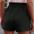 thumbnail image 4 of USSUMA Festive Fashion Shorts for Women Trendy Solid Color Drawstring Elastic Mid Waist Loose BreAthable Straight Casual with Pocket Fashion Shorts Tailored Fit Womens Shorts for Beach Black Xl, 4 of 6