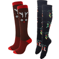 thumbnail image 1 of Calcetines novedosos para mujer: calcetines navideños hasta la rodilla: calcetines divertidos para las fiestas, 1 of 5