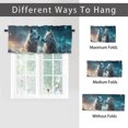 thumbnail image 6 of Wolf Curtain Valances Winter Wildlife Animal Mountain Forest Tree Night View Privacy Window Valances for Living Room Kitchen 54 by 18 in, 1 Panel, 6 of 6