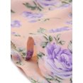 thumbnail image 6 of Allegra K Women's Tiered Ruffled 3/4 Sleeve Tie Waist Floral Dress, 6 of 6
