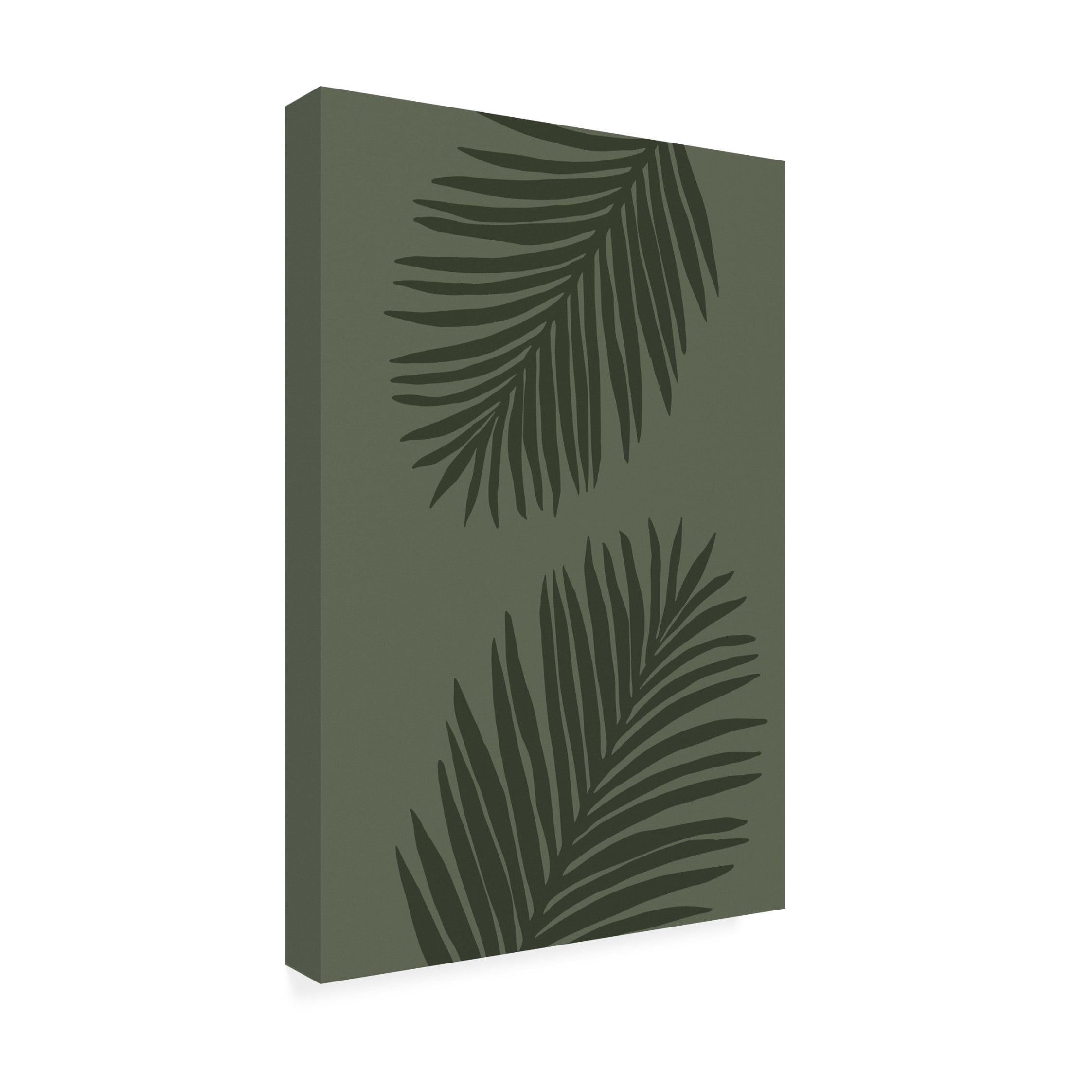 Trademark Fine Art Pictufy Studio PALM LEAF 05 ALL GREEN Canvas Wall Art