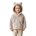 thumbnail image 5 of hengsof Toddler Boys Girls Hooded Fleece Jacket Long Sleeve Coat Cute Bear Hoodie Zip Up Fall Winter Warm Outwear with Pocket 1-5Y, 5 of 7