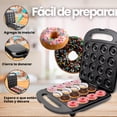 thumbnail image 3 of BEE VIBES Máquina para Hacer Mini Donas Eléctrica de 16 Cavidades, Doble Cara Antiadherente con Pies Antideslizantes, Ideal para Repostería y Desayunos, 3 of 7