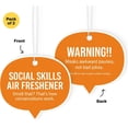 thumbnail image 2 of Funny Car Air Freshener – Social Skills – 2 Pack, Fresh Linen Scent, Car Jokes and Prank Gifts, 2 of 5