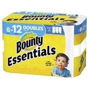 Bounty Essentials Select-A-Size Paper Towels, White, 6 Double Rolls