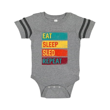 

Inktastic Snowmobiling Eat Sleep Sled Repeat Gift Baby Boy or Baby Girl Bodysuit