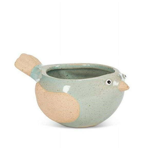 Abbott Collections AB-27-CRITTER-471 5 in. Bird Planter, Light Blue