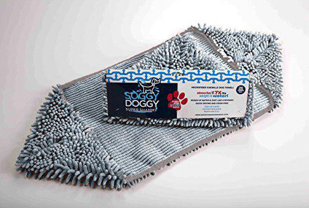 Soggy Doggy Microfiber Chenille Absorbent Towel Gray - image 3 of 3