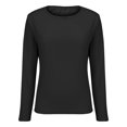 thumbnail image 4 of Comdrip Thermal Tops for Women, Long Sleeve Shirt for Women Light Fleece Tops Spring 2025 Crew Neck Casual Basic T Shirts Thermal Long Sleeve Women Black L, 4 of 7