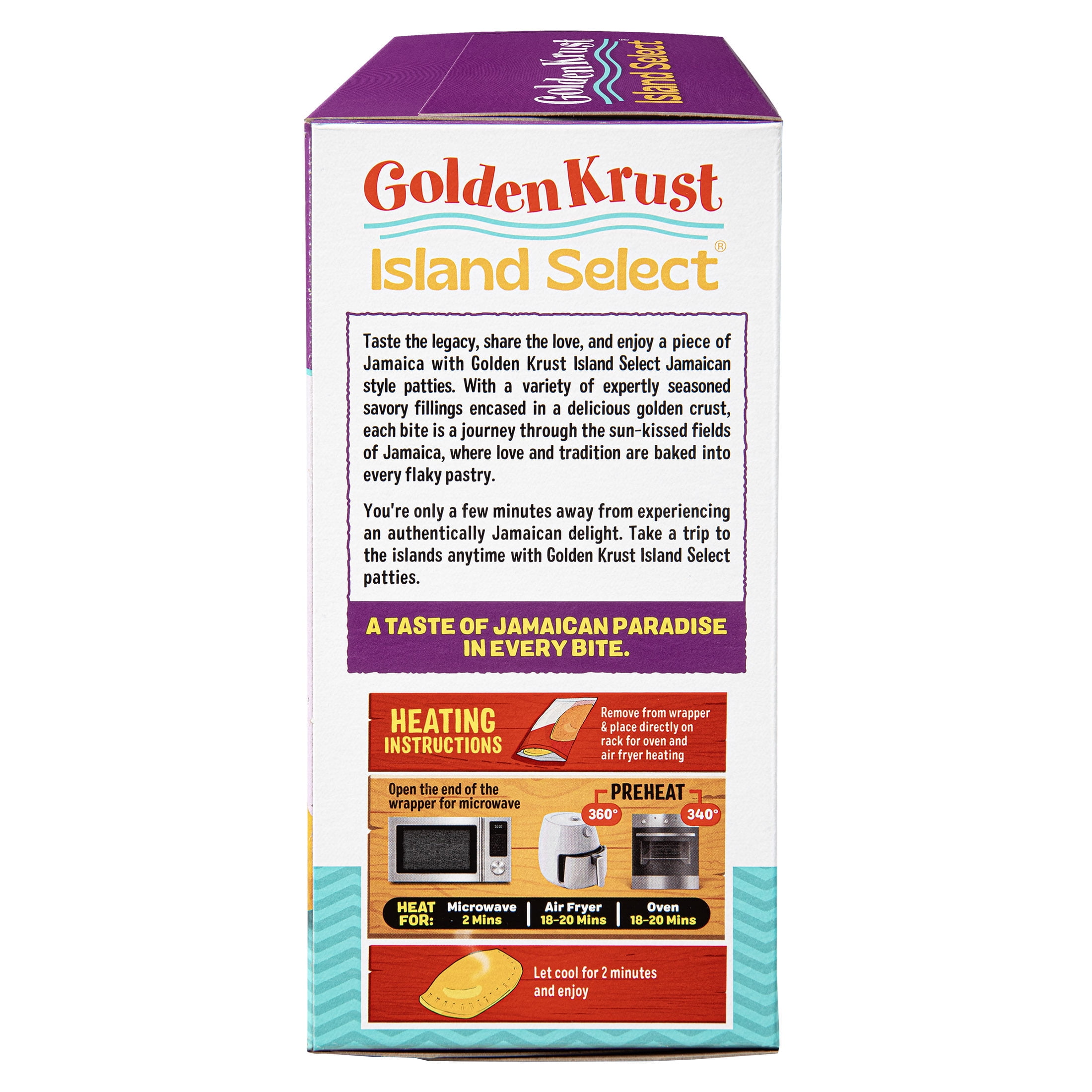 Golden Krust Island Select Jerk Chicken Patties with Jamaican Style Seasonings, 2 Ct, 9 oz (Frozen)