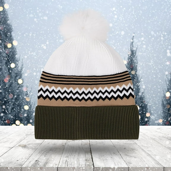 BXJX Warm Beanie Hats for Men Women- Knit Cuffed Fleece Lined Beanie Ski Cap Unisex Fashion Warm Winter Caps White Size Free Size