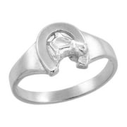 Sterling Silver Horse Shoe Baby Ring / Kid's Ring / Toe Ring (Available in Size 1 to 5)