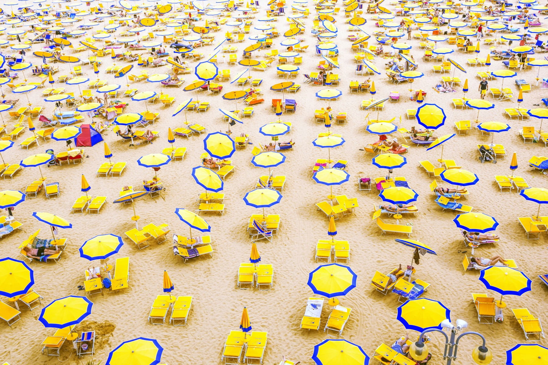 Marmont Hill Yellow Umbrellas Painting Wall Art Print