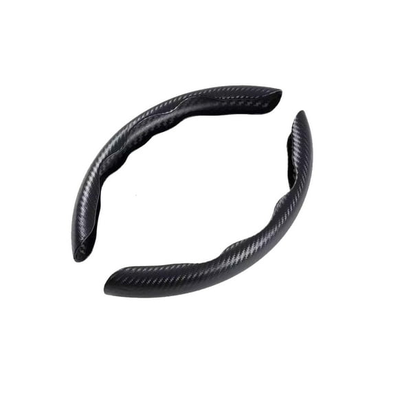 Universal Black Car Steering Wheel Cover Carbon Fiber Breathable Anti-slip Wear-Resistant