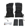 thumbnail image 1 of Guantes Térmicos eléctricos de nailon impermeables con pantalla táctil, Guantes Térmicos con batería para esquiar y montar al aire libre en invierno, 1 par, 1 of 10