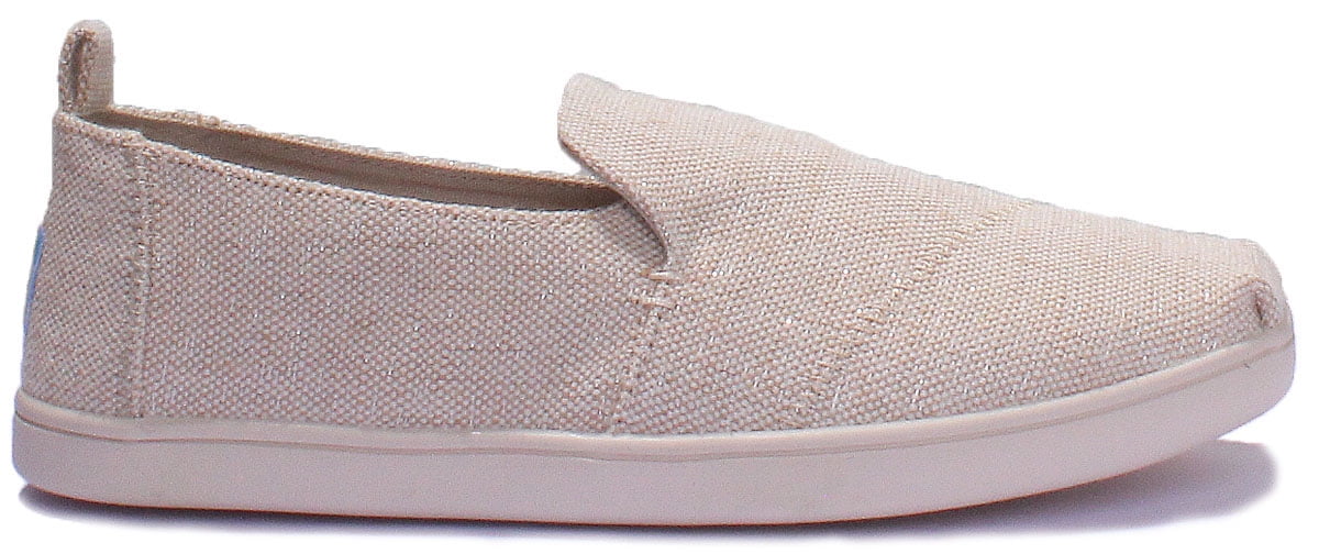 Rose gold metallic woven women's sales deconstructed alpargatas