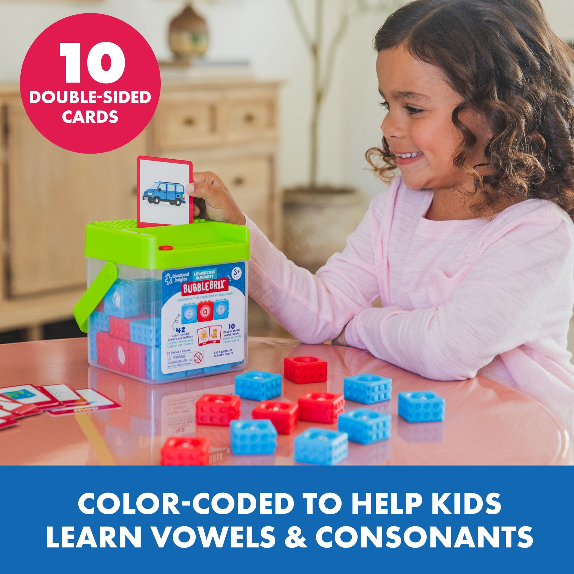 Educational Insights Lowercase Alphabet Bubblebrix™ Toddler Learning Toys, Preschool ABC Toys, Flash Cards
