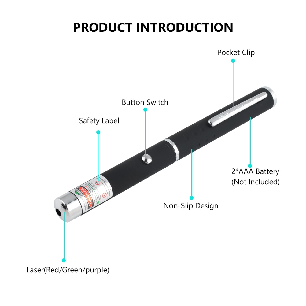 Laser Pointer Pen 10Miles Military Focus Lazer Torch 532nm 1mw - image 5 of 10