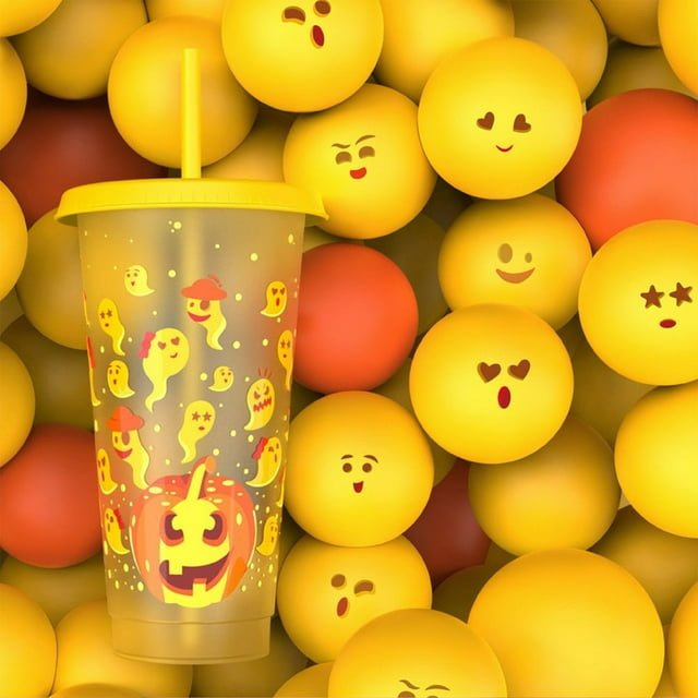 EASTIN Halloween Decorations Halloween Color Changing Cups With Lids And Straws Plastic Tumblers With Lids And Straws Kids Cups With Straws And Lids For Halloween Great Gifts