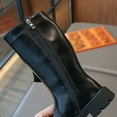thumbnail image 6 of LYHaoo Children Boots Girls High Boots Autumn Winter Zipper Single Boots High Boots Pearl Bow Sizes 12.5 Black(Little Kid), 6 of 6