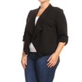 thumbnail image 2 of Women's Plus Size Casual 3/4 Sleeve Office Work Blazer Jacket, 2 of 5