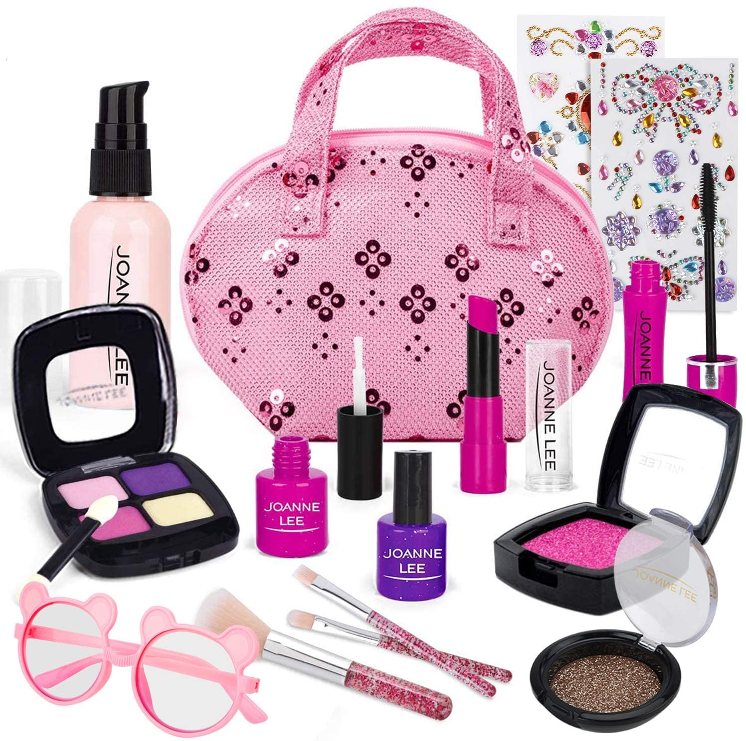 15Pcs Kids Makeup Kits for Girls Washable Pretend Play Toys Sets W ...