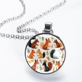 thumbnail image 2 of Squirrel Glass Design Circular Pendant Necklace - Elegant Jewelry Piece, 2 of 5