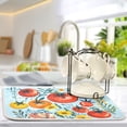 thumbnail image 5 of Yayeee Dish Drying Mat for Kitchen Counter 18"x24" Microfiber Absorbent Pad, Yellow Floral Tomatoes, 5 of 7