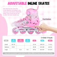 thumbnail image 5 of VEZLOPUS Inline Skates, Adjustable Children Inline Skates with Light up Wheels for Kids, Girls, Boys, Teens, Beginner & Advance | with Protective Gears and Carry Bag (Pink), 5 of 6