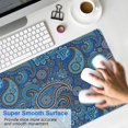 thumbnail image 4 of Long Mouse Pads for Desk,Blue Paisley Pattern Desk Mats on Top Of Desks, Desk Mouse Pad Extra Large with 3mm Non-Slip Base and Stitched Edge for Gaming,Office,Work,Home 35.4"x15.7", 4 of 6