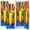 Color 2, variant on Coquette 2 Pcs School Locker Magnetic Wallpaper 12" x 36" Vibrant Pineapple Cocktail Pop Art Style Bright Colors Reusable Removable Locker Accessories Back to School Supplies