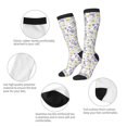 thumbnail image 3 of Fotbe Daisies Flowers Calcetas Divertidas Estampadas para Hombre y Mujer, Calcetas de Algodón hasta la Rodilla para Caminar, Correr, Enfermería y Embarazo, 3 of 6