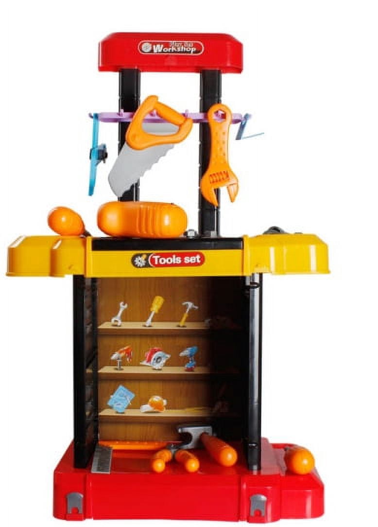 PlayWorld Toolbench Time! Kids Tool Workshop Bench - Red