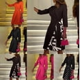 thumbnail image 4 of Patchwork Design Gradual Dress Women Fashion V-Neck Eated Party Dresses, 4 of 6