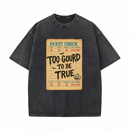 Vintage Distressed Check Graphic Tee Shirt Tops Water Washed Round Neck ang Short Sleeve Black S-2XL Plus Size