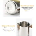 thumbnail image 5 of Milk Frothing Pitcher 600ml/1000ml Latte Art Cup Stainless Steel Latte Jug Thickened Espresso Milk Frothing Cup with Handle for Home, 5 of 8