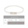thumbnail image 4 of INSPIRE CHIC Women's Pearl Belt Crystal Rhinestone Retro Elastic Thin Waist Belt for Wedding Dress 65x2cm/25.6x0.8" Style 16, 4 of 6
