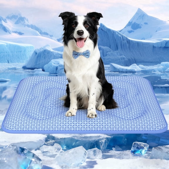 Aship Thicken Cooling Mat for Dog, 27"x36" Reversible PCM Dog Cooling Mat with Q-Max>0.5, Endothermic Color Changing Self-cooling Mat for All-Year Use